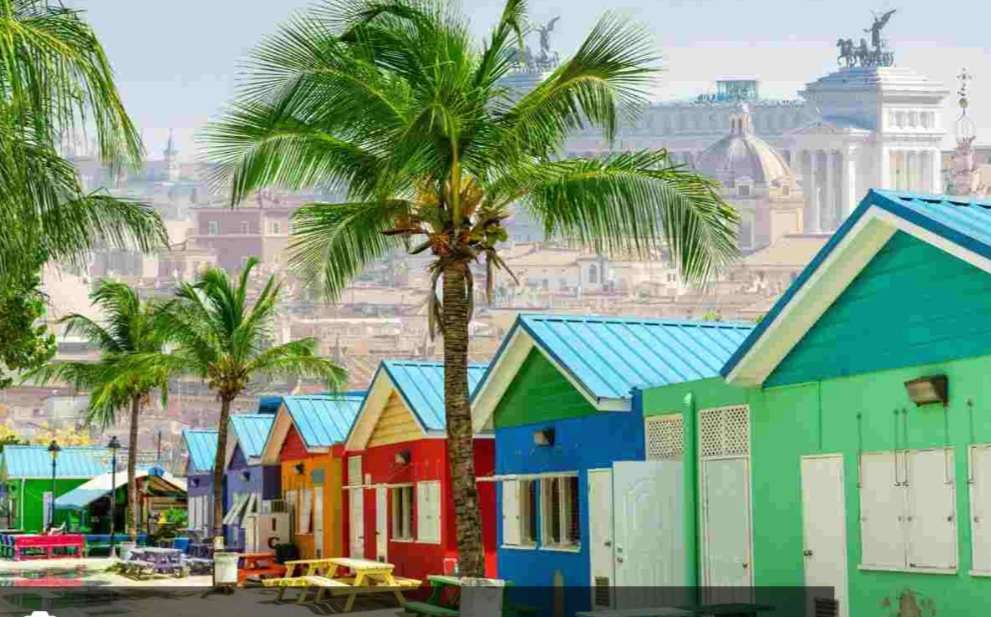 Karaibska wioska puzzle online