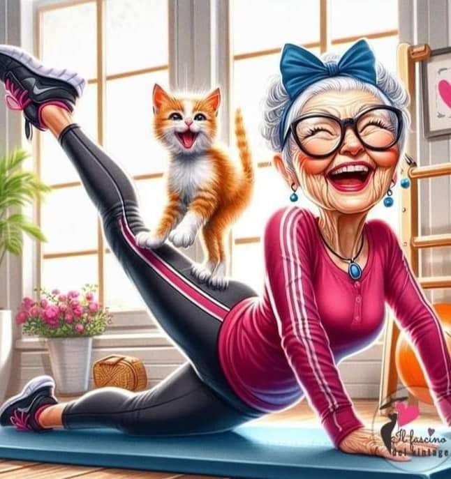 babcia w trybie siłowni puzzle online