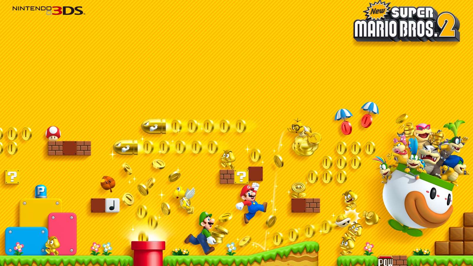 Nowy super Mario Bros 2 puzzle online