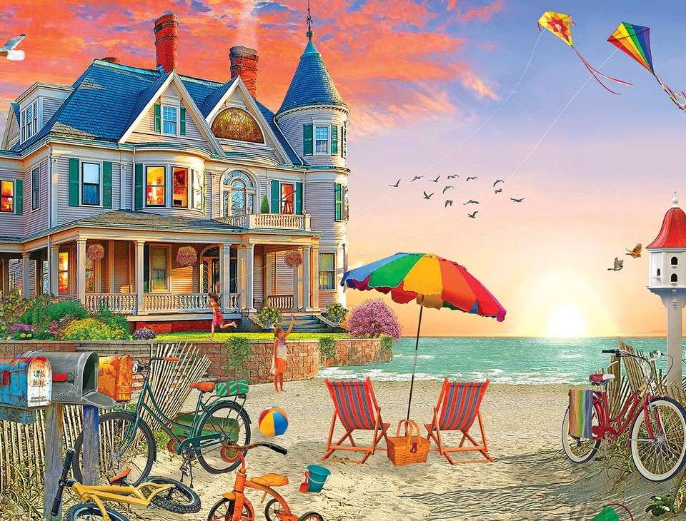 Dom i plaża puzzle online