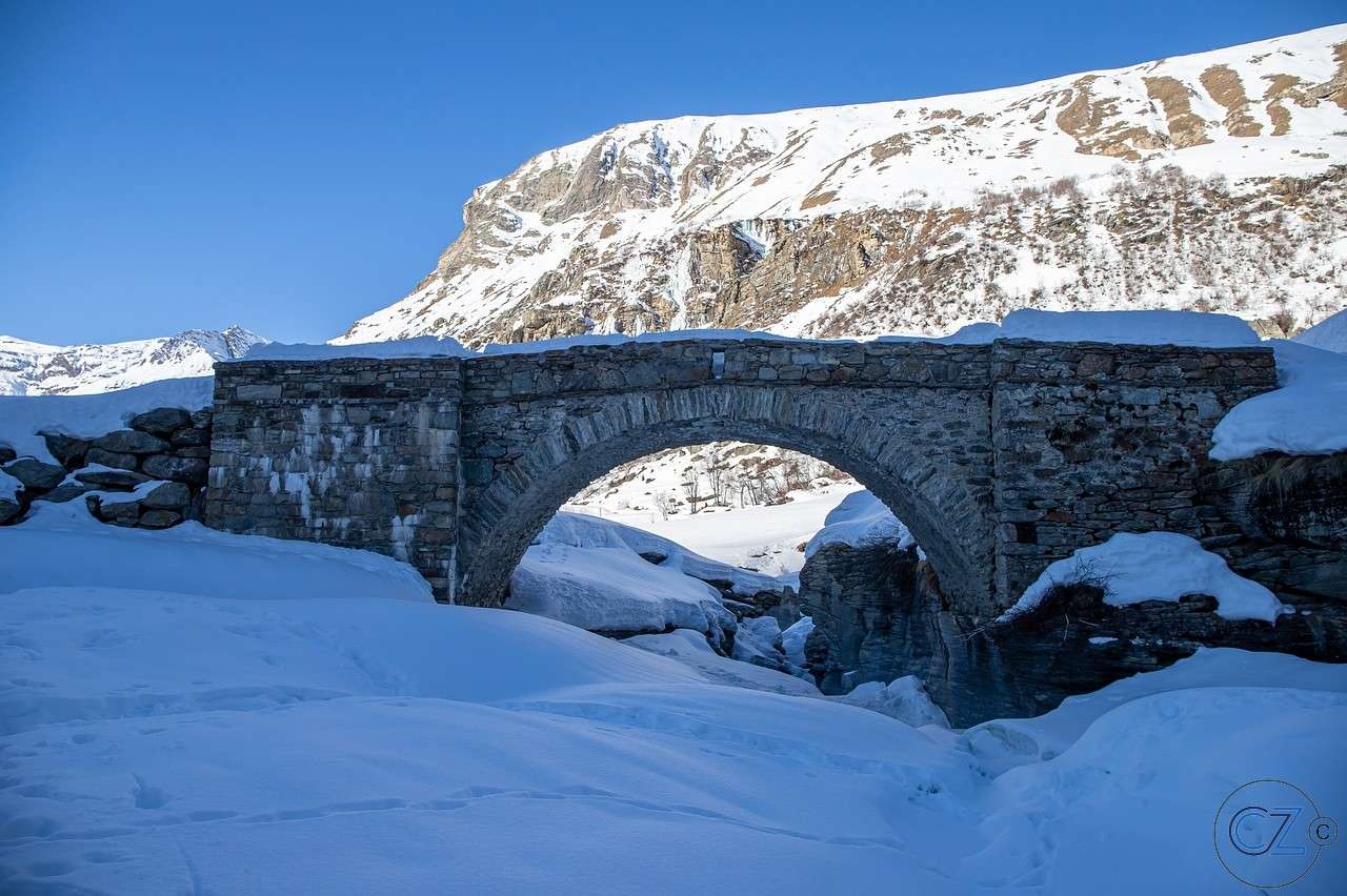 Most, zima, przyroda puzzle online