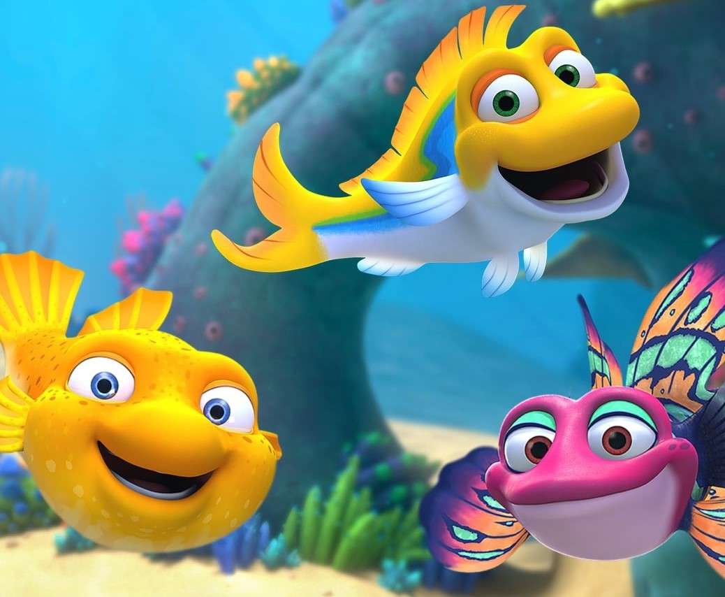 Kolorowe rybki serialu animowanego puzzle online