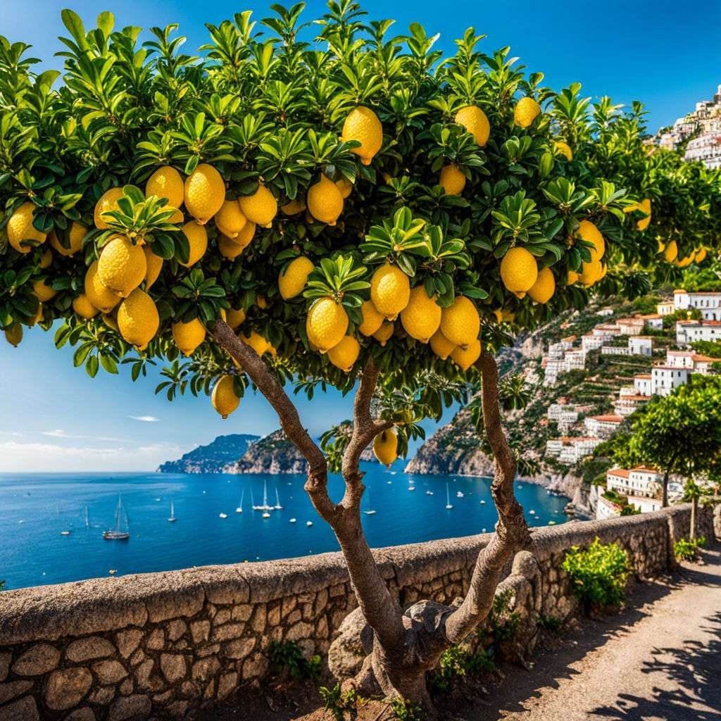 Drzewo cytrynowe na wybrzeżu Amalfi puzzle online