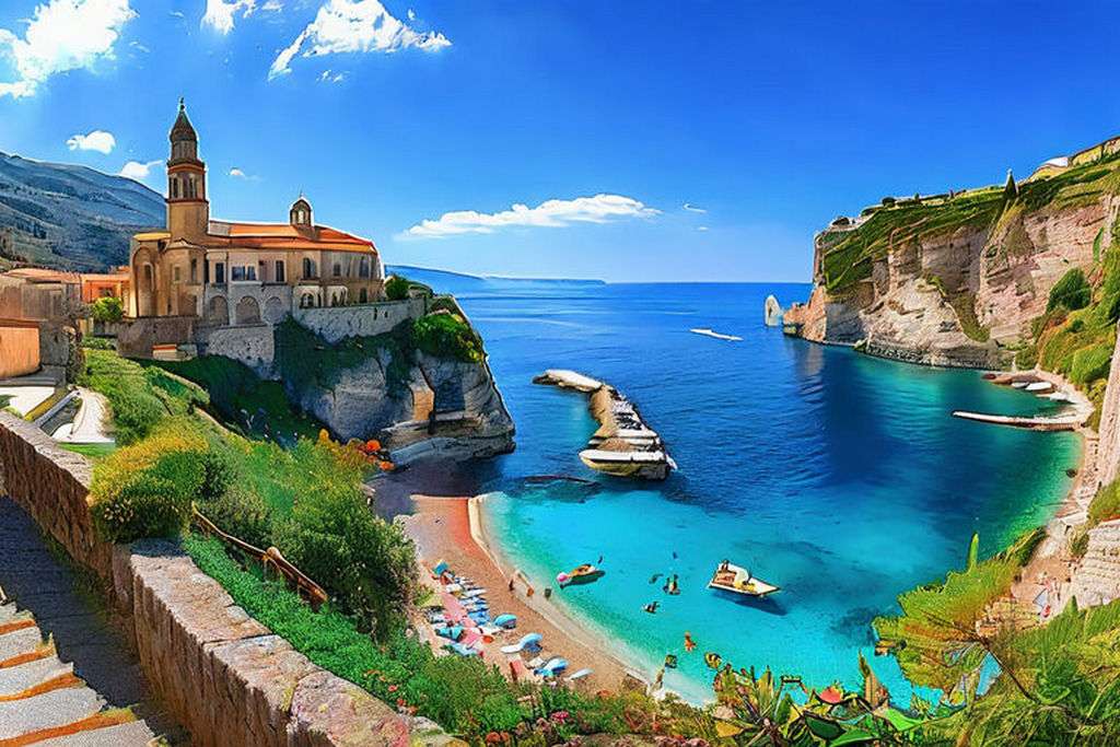Wybrzeże w południowych Włoszech puzzle online