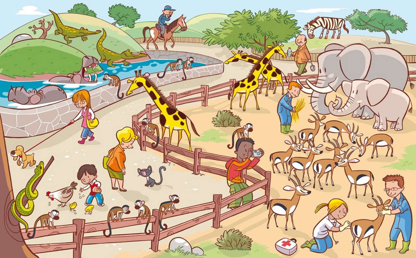 W ogrodzie zoologicznym puzzle online