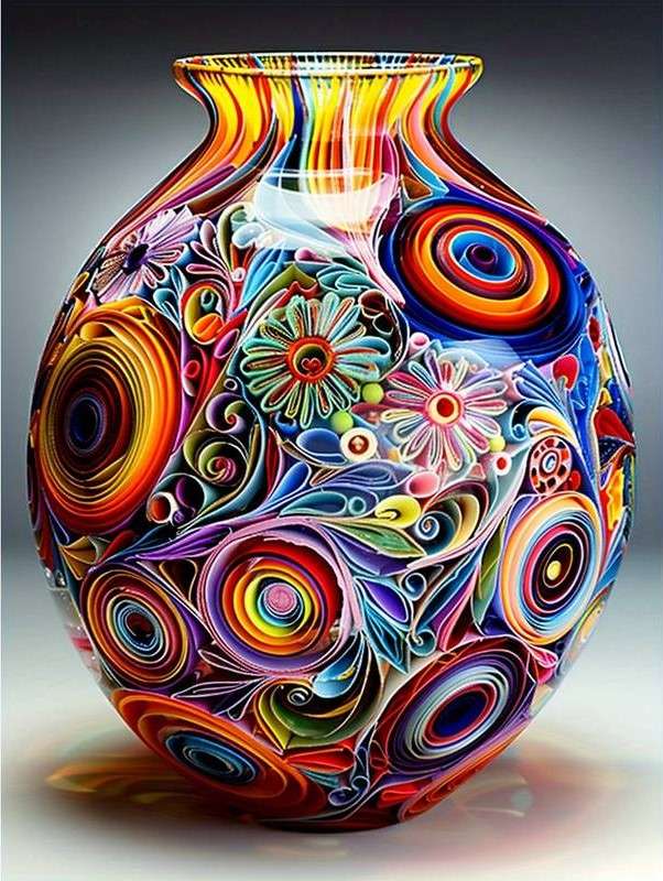 wazon jak dzieło sztuki puzzle online