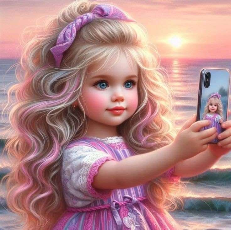 Dziewczyna bierze selfie. puzzle online