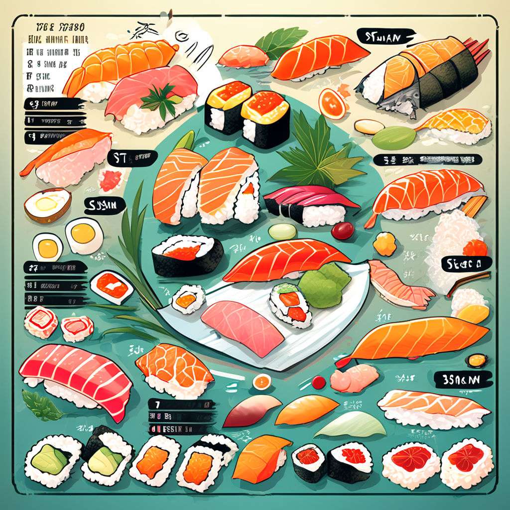 Kawaii sushi puzzle online