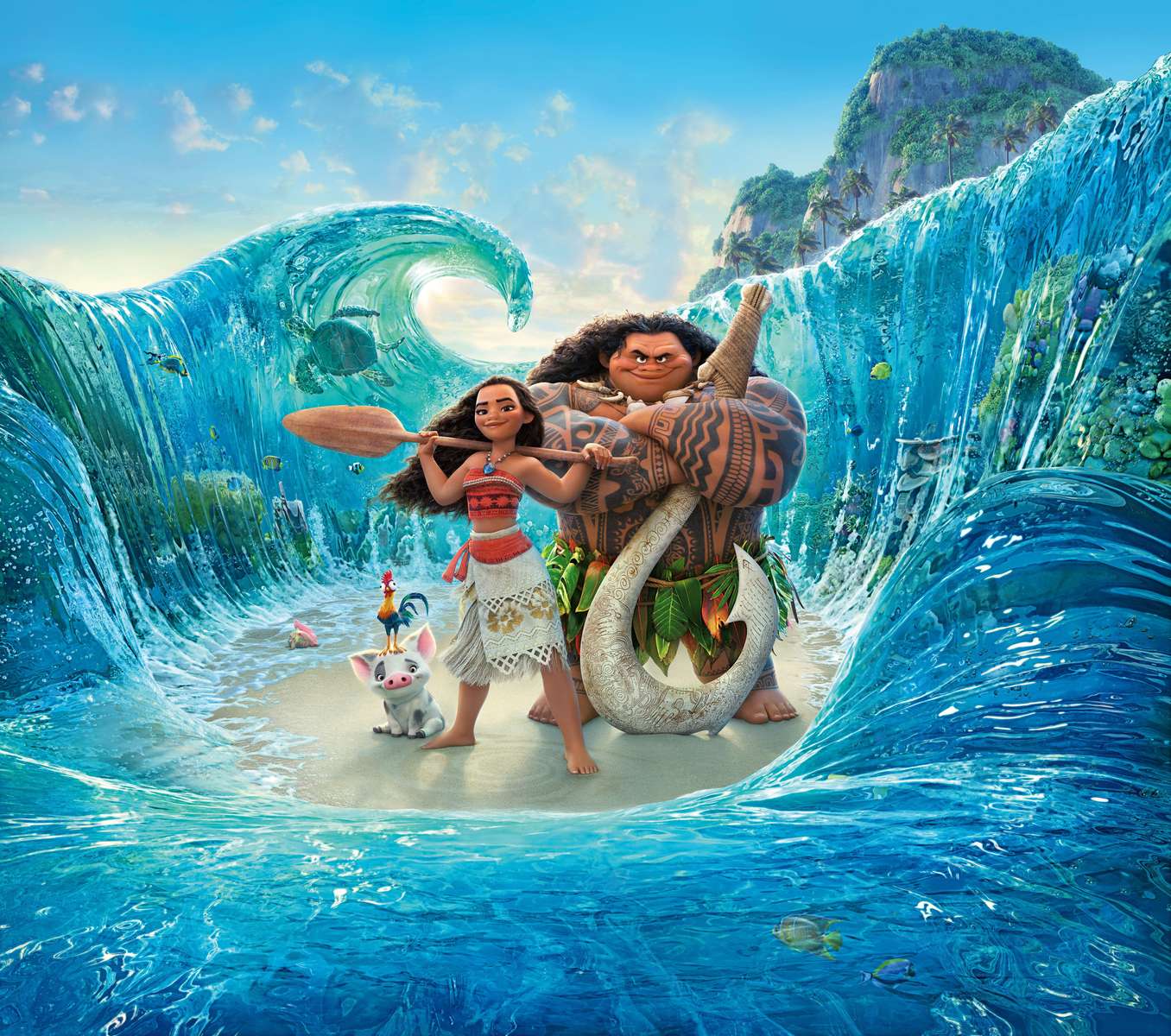 Moana i przyjaciele puzzle online