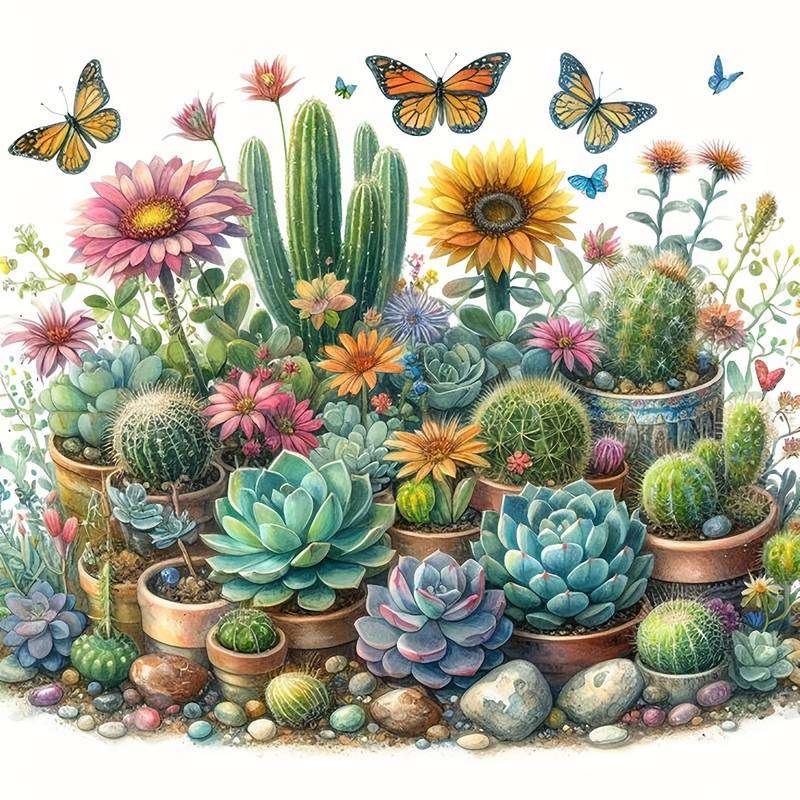 kolekcja kaktusów puzzle online