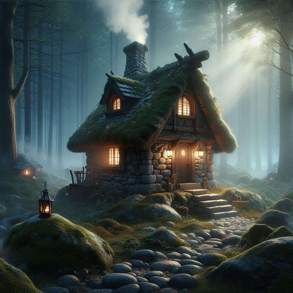 Straszny dom w lesie puzzle online