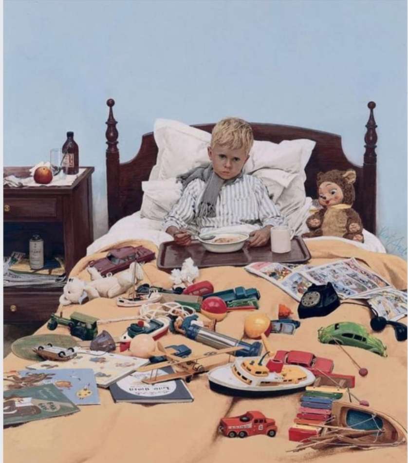 „Znudzony chory” (około 1955) puzzle online