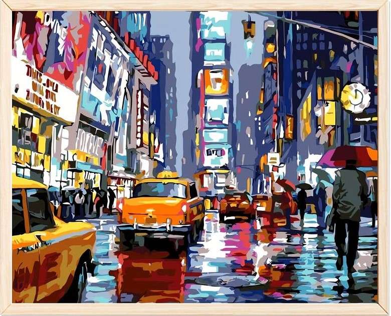 ulice Nowego Jorku nocą puzzle online