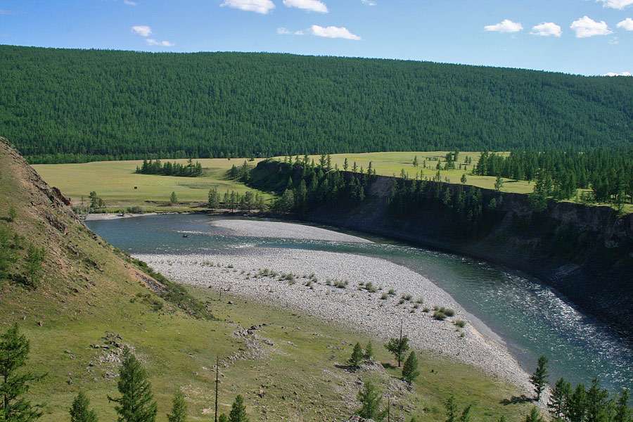 Rzeka Oka na Syberii puzzle online