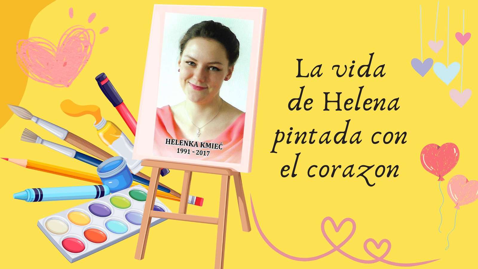 La vida de Helena pintada con corazon puzzle online