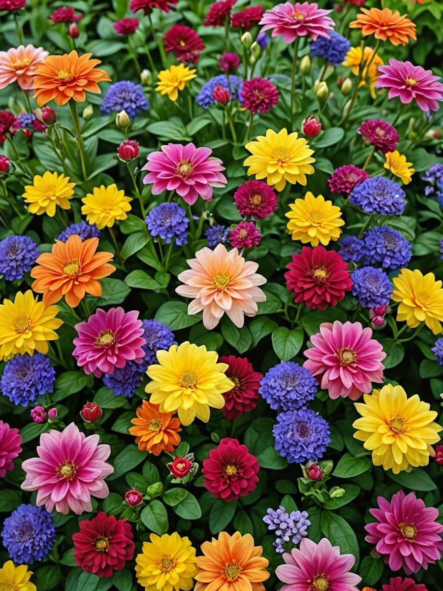 Letnie kwiaty. puzzle online