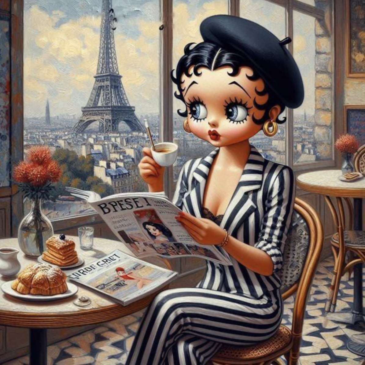 Betty Boop w Paryżu puzzle online
