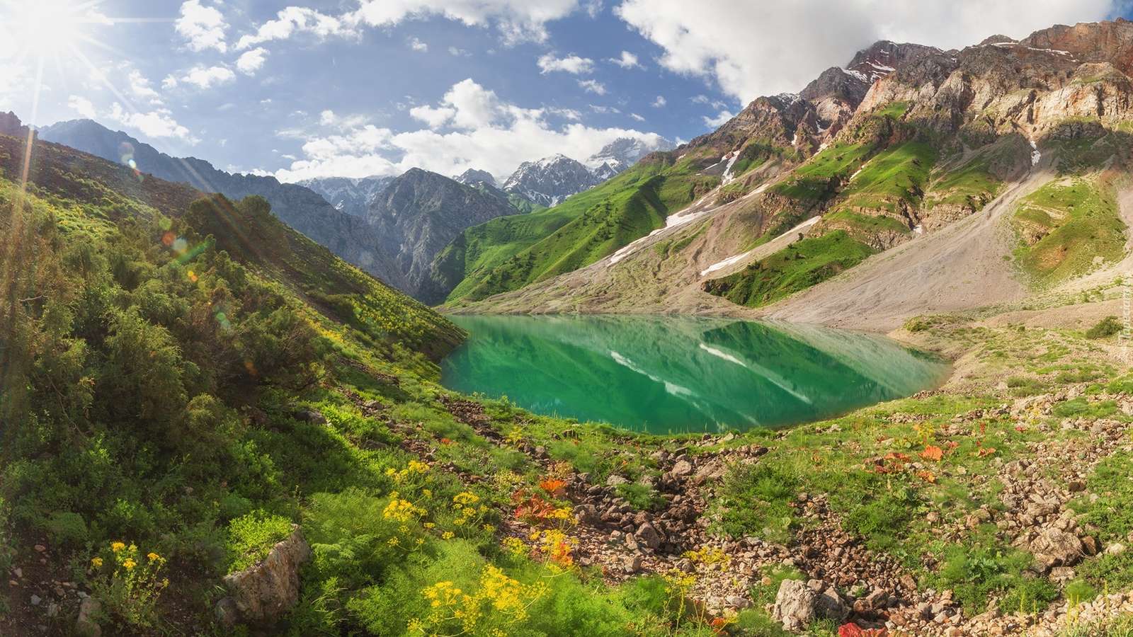 Jezioro Badak w Uzbekistanie puzzle online