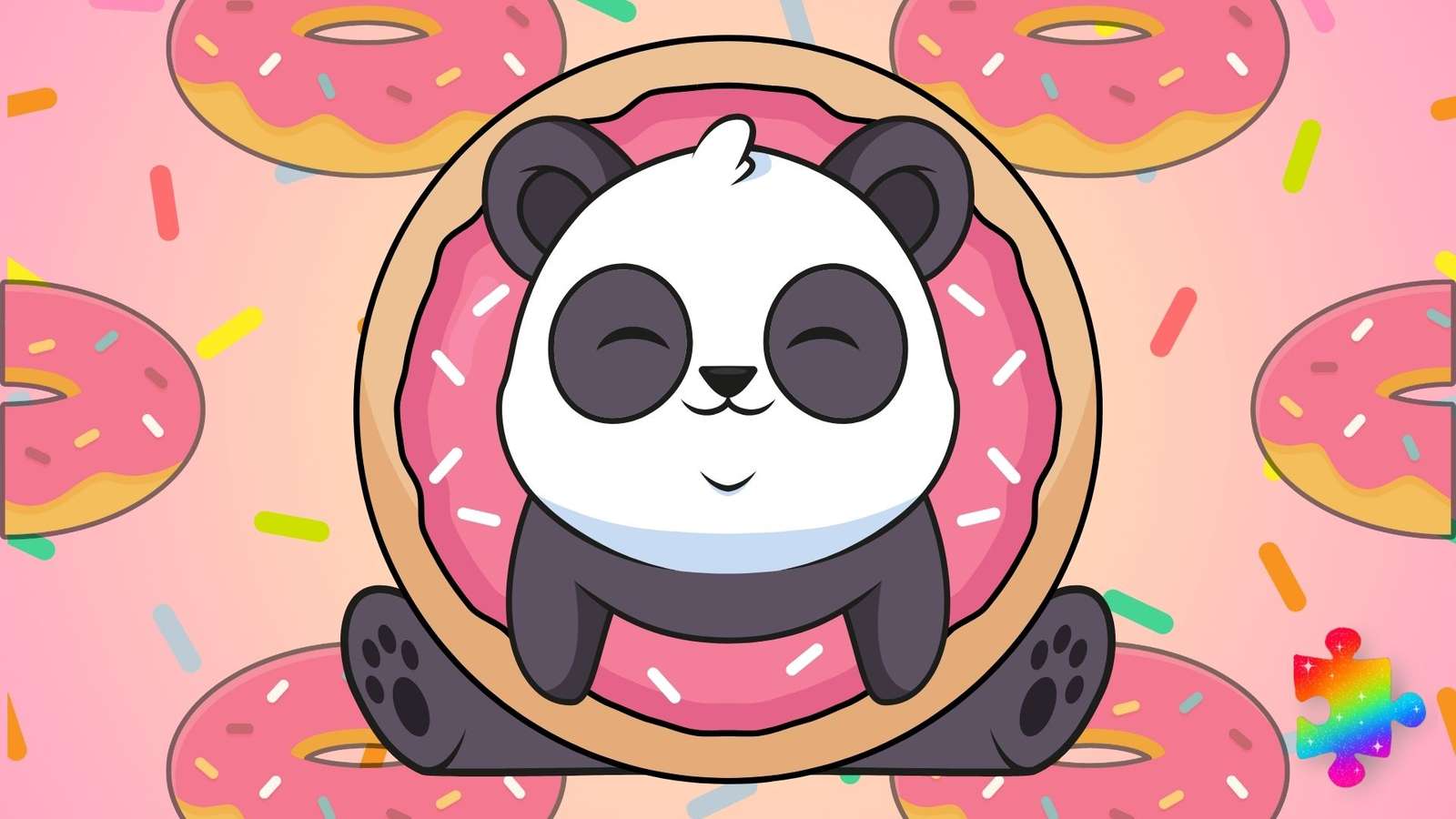 Pączek Panda puzzle online