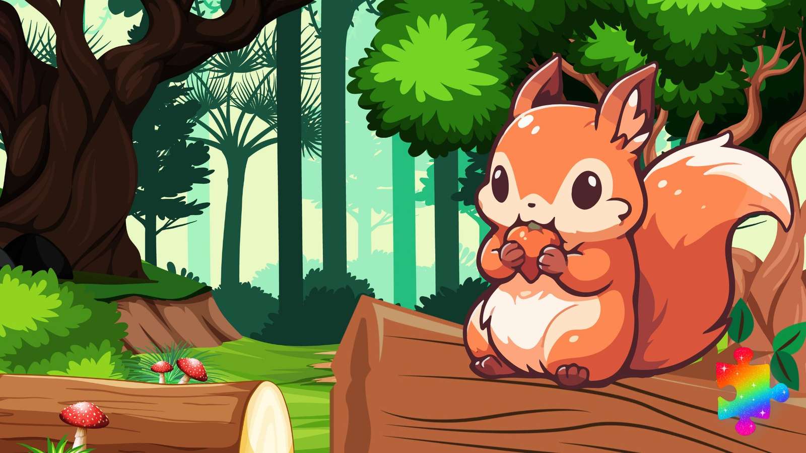 Leśna wiewiórka puzzle online