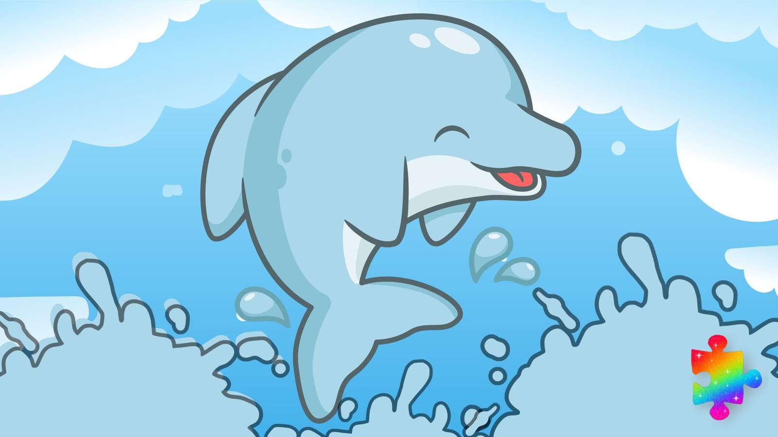 Szczęśliwy Delfin puzzle online