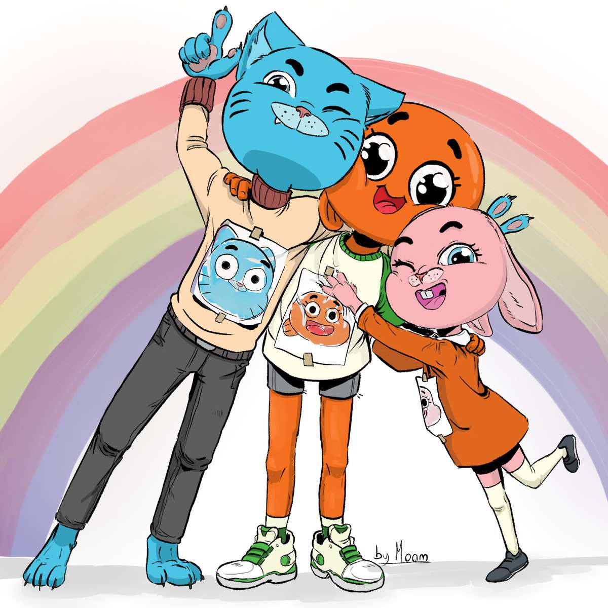 Gumball with his siblings puzzle online