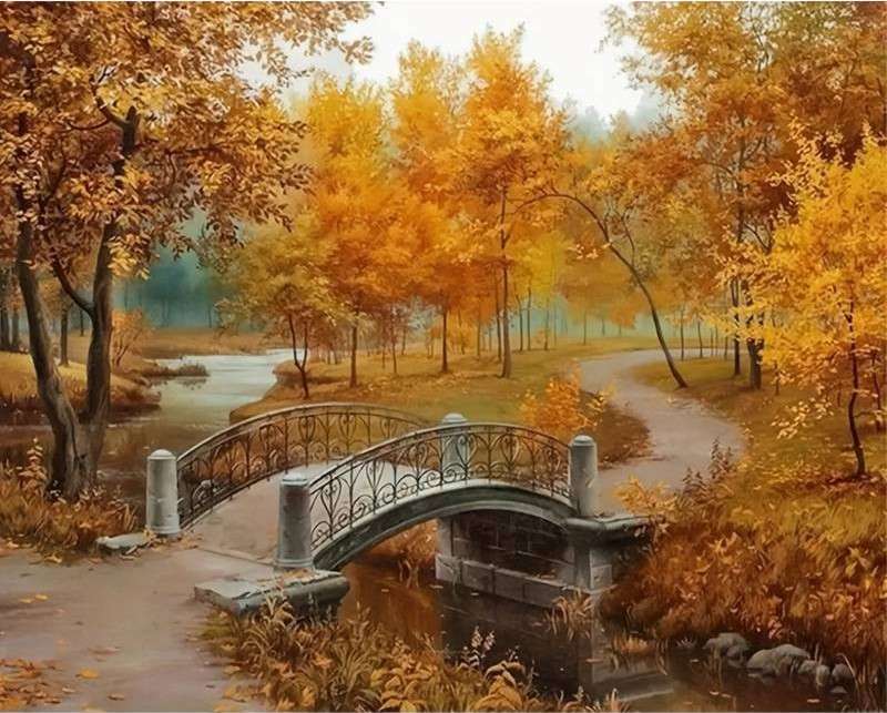 park w kolorach jesieni puzzle online