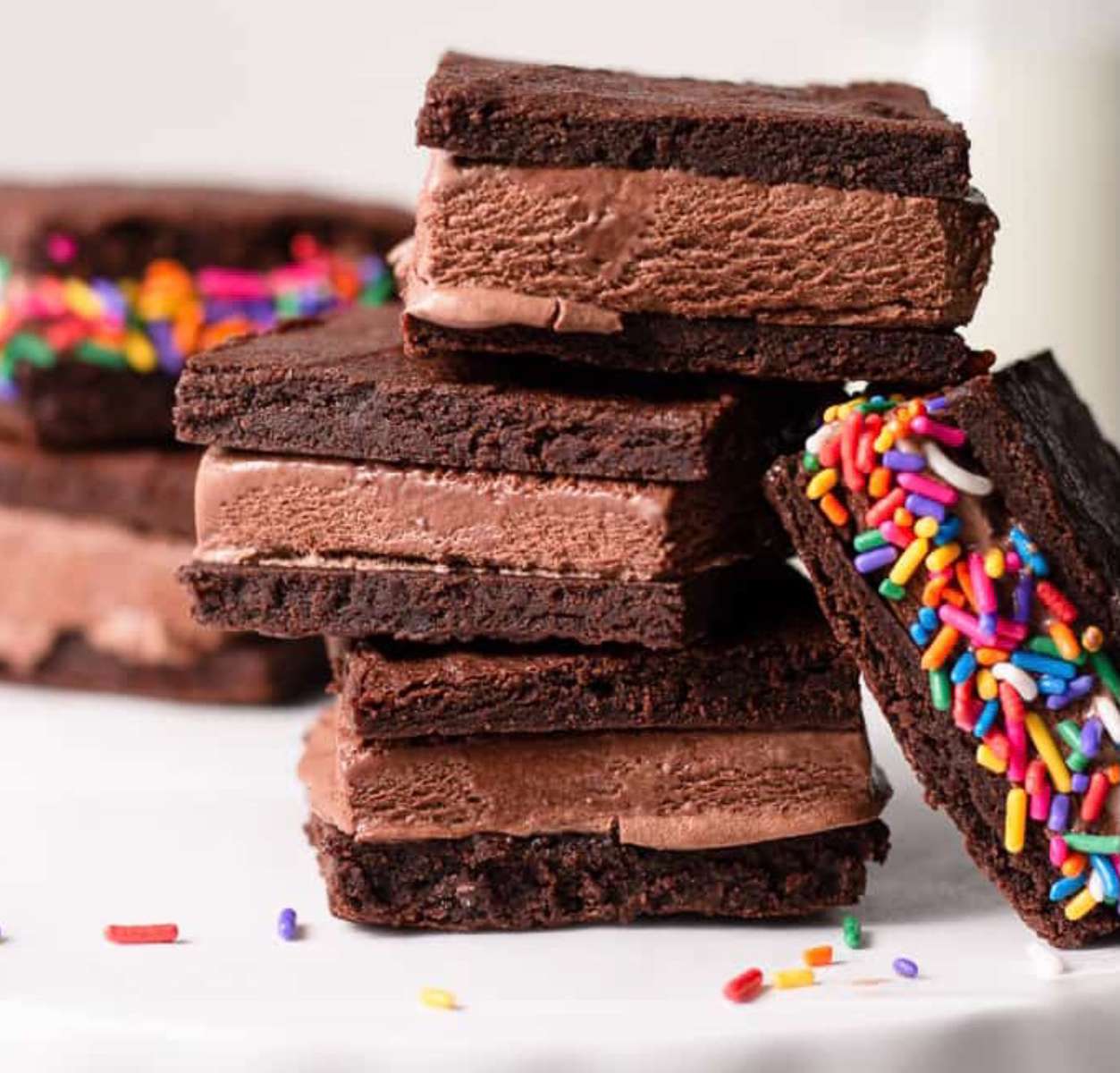 Kanapki z lodami czekoladowymi Brownie puzzle online