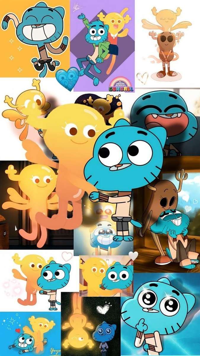 Gumball and Penny, very cute puzzle online
