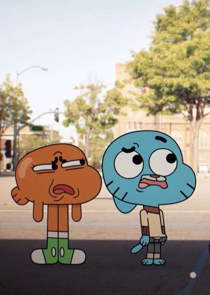 Gumball and Darwin are surprised by you puzzle online