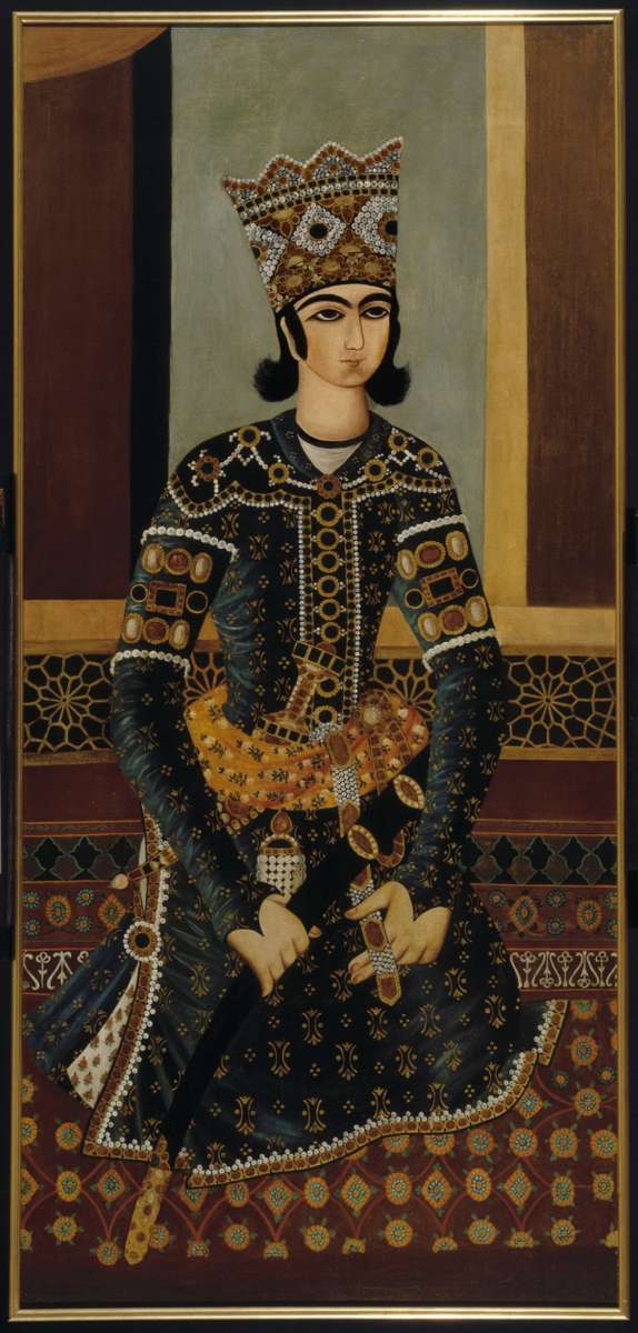 Portret Qajara przedstawiający siedzącego księcia puzzle online