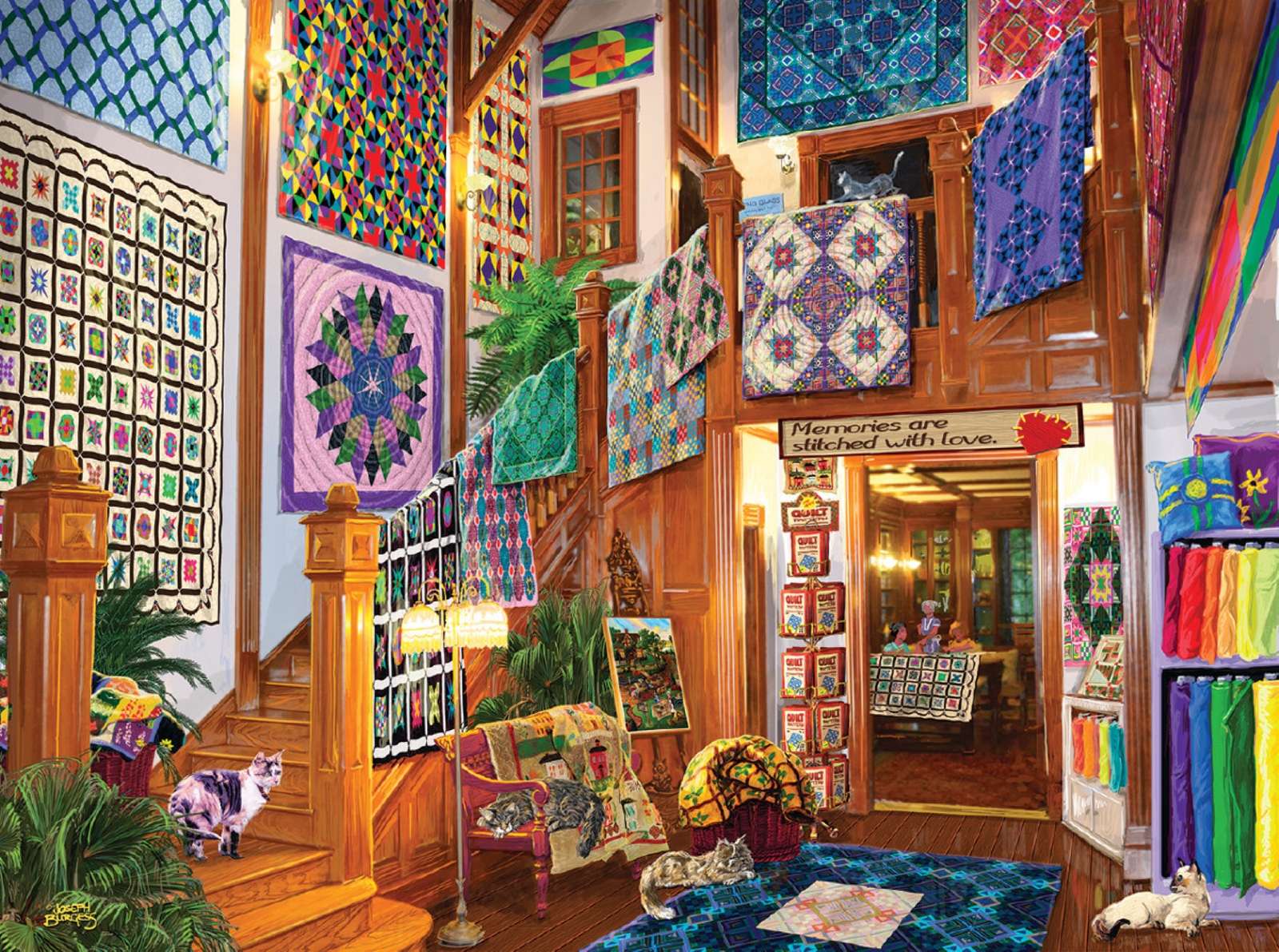 patchworkowy dom puzzle online