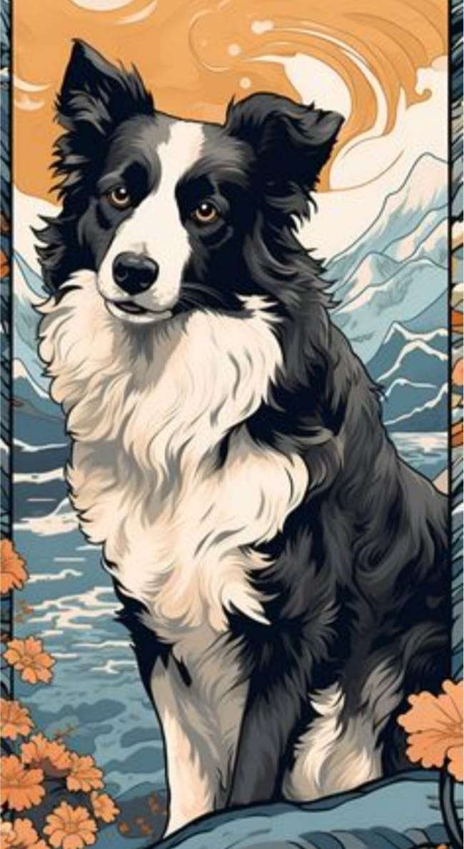 border collie puzzle online