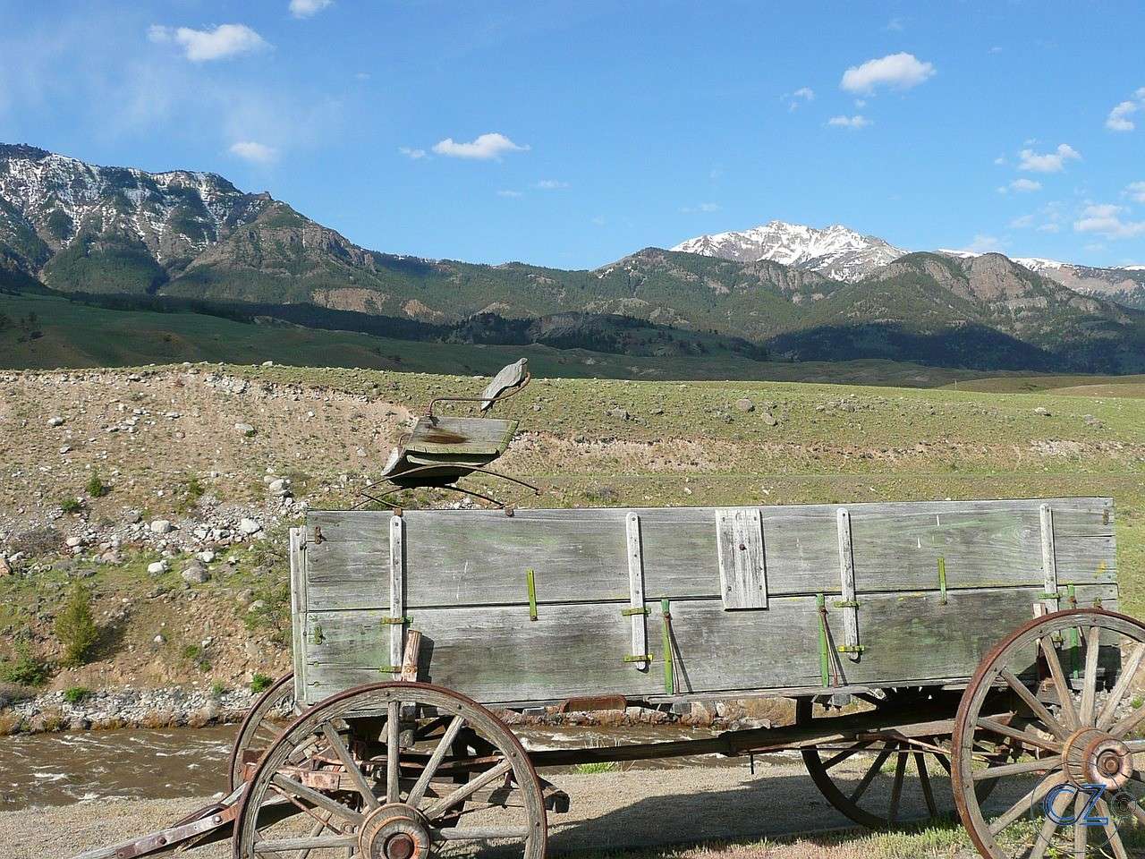 Park Narodowy Yellowstone, dziedzictwo, stary wóz puzzle online