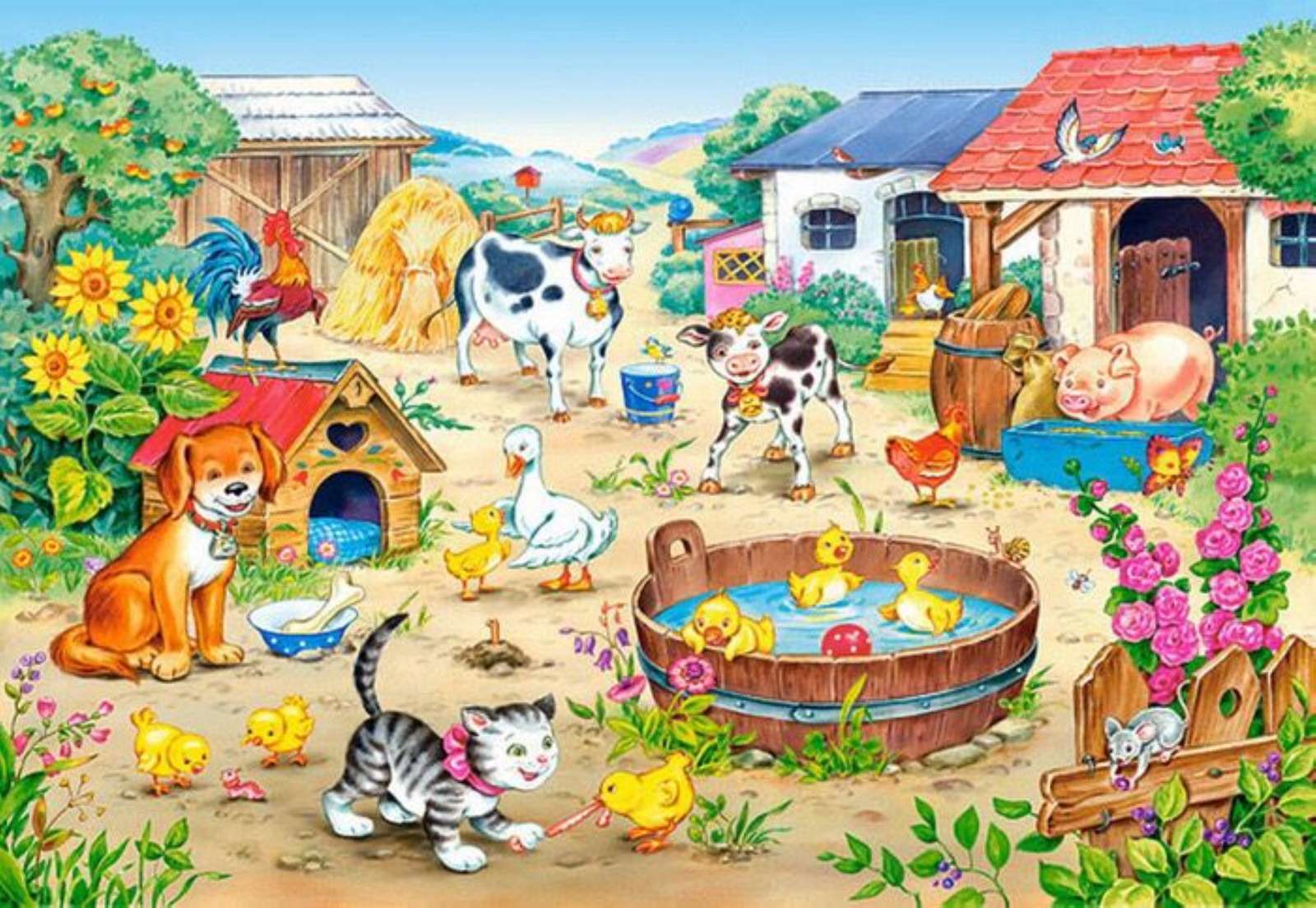Zwierzęta w gospodarstwie hodowlanym puzzle online