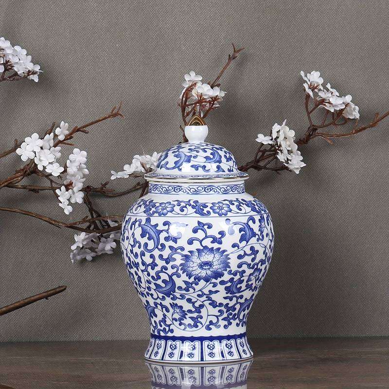 chińska waza w kolorze niebieskim puzzle online