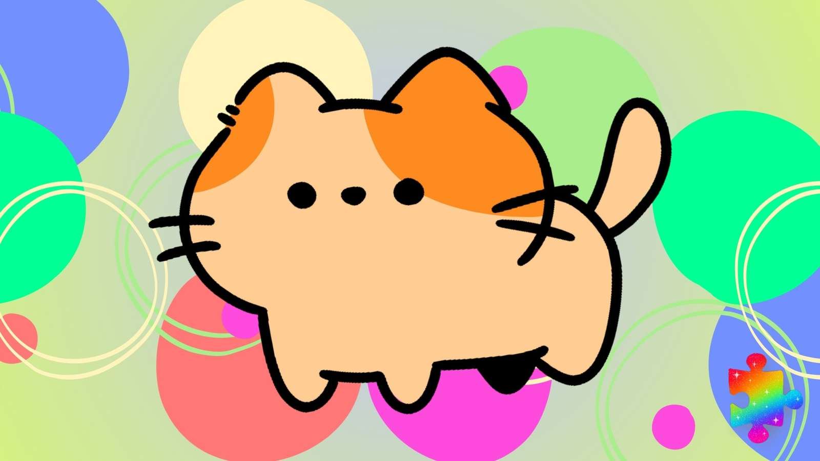 Kolorowy kot puzzle online