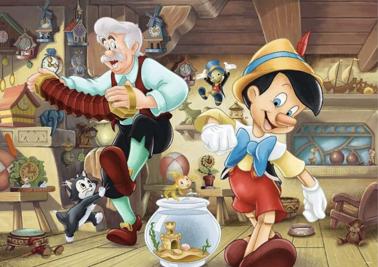 Pinokio i syn tata puzzle online
