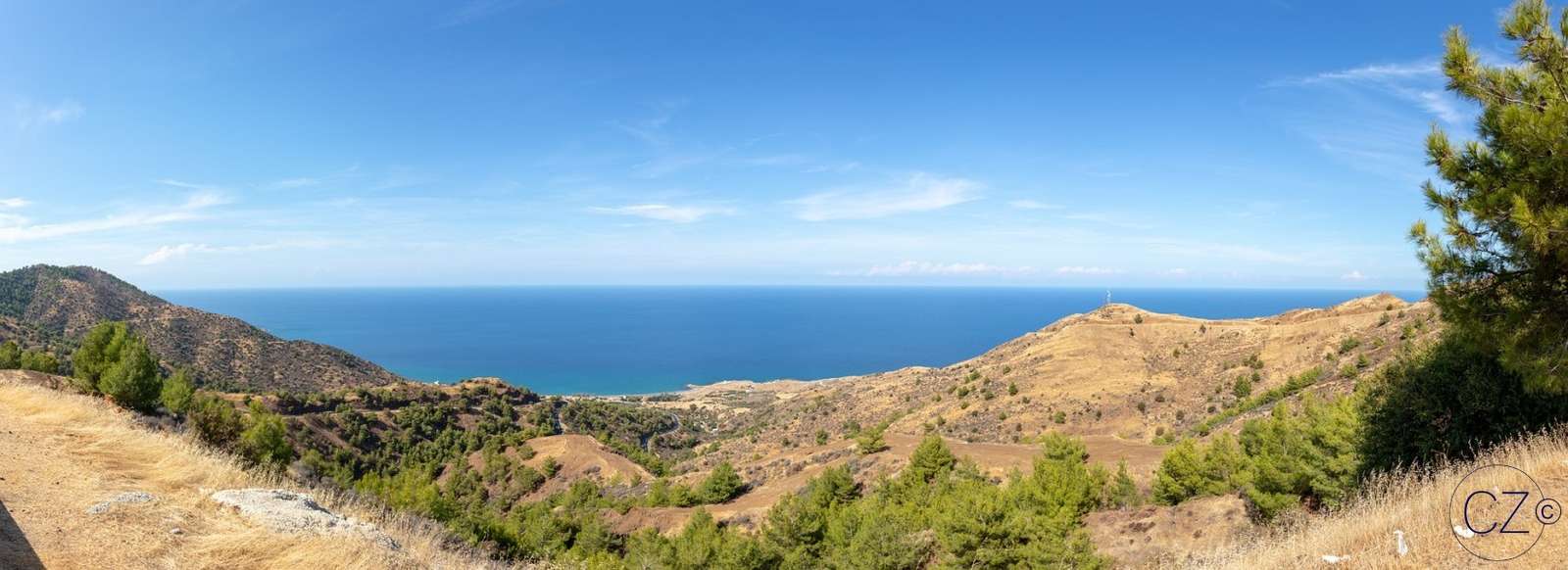 Panorama, Cypr, Krajobraz puzzle online