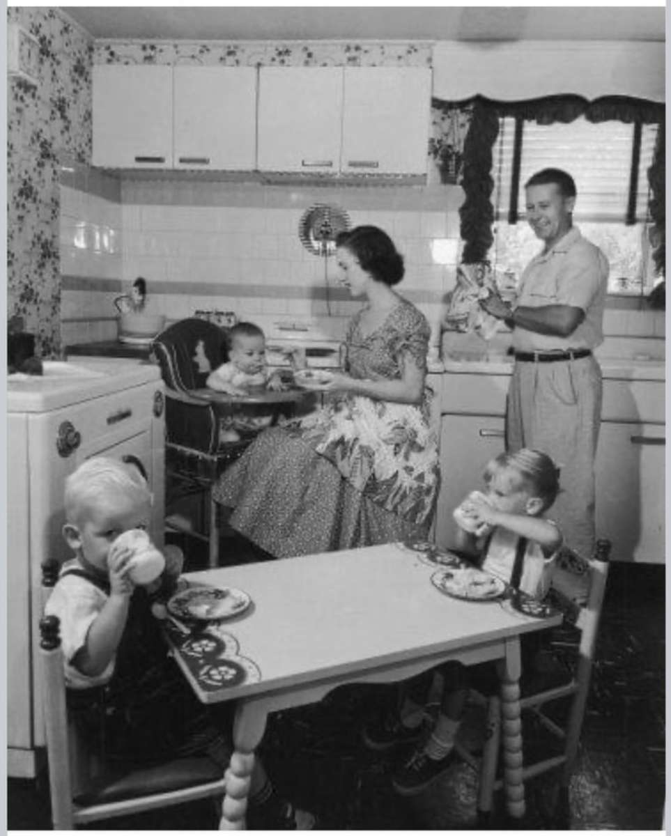 Piękne życie rodzinne w latach 50.! puzzle online