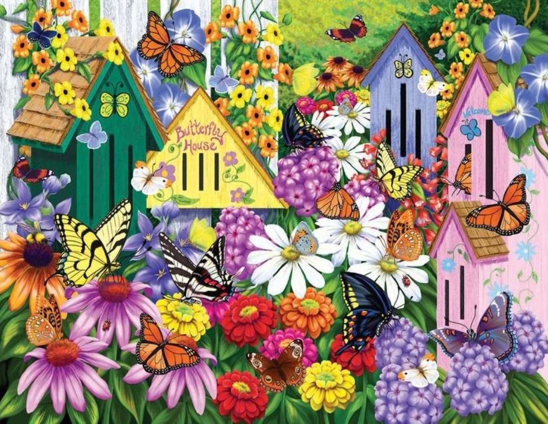 Domki dla motyli puzzle online