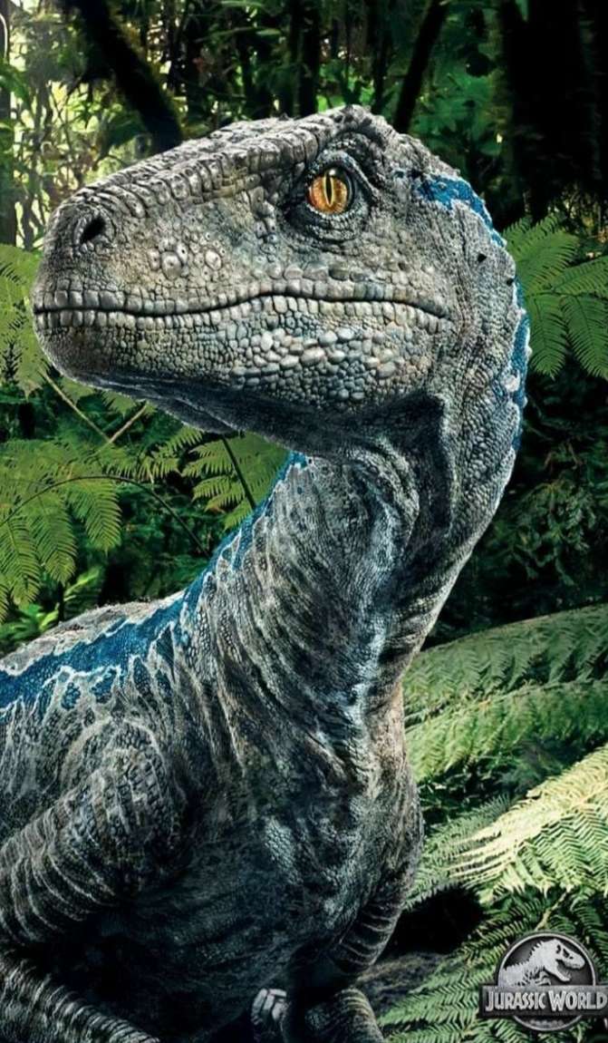 BLUE velociraptor puzzle online