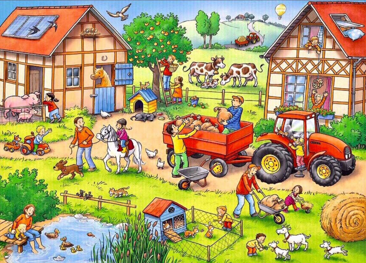 Prace w gospodarstwie wiejskim puzzle online