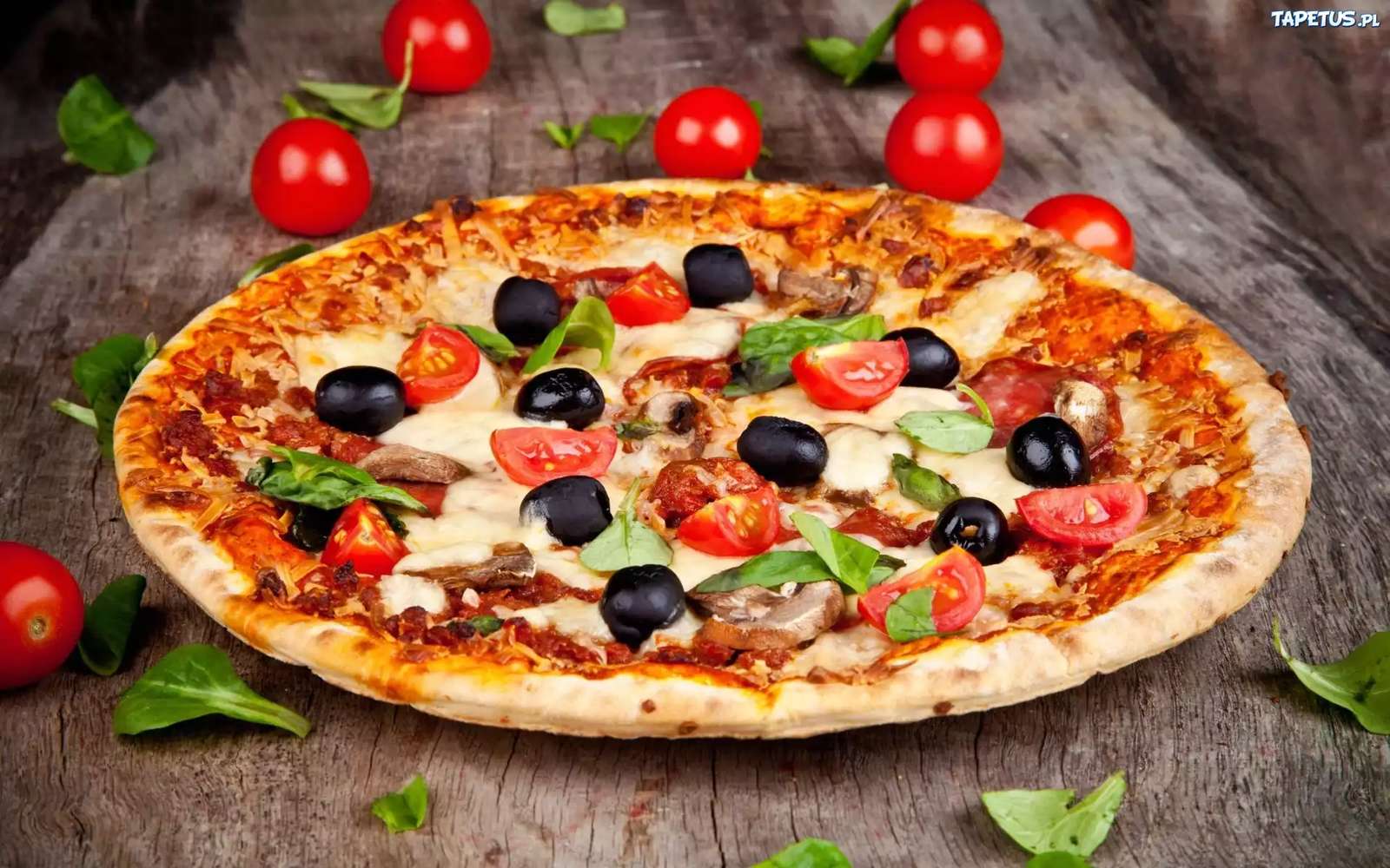 Włoska Pizza z Oliwkami puzzle online