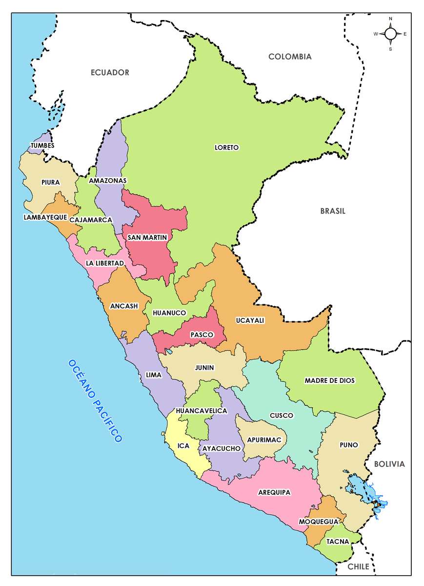 Mapa Peru. puzzle online