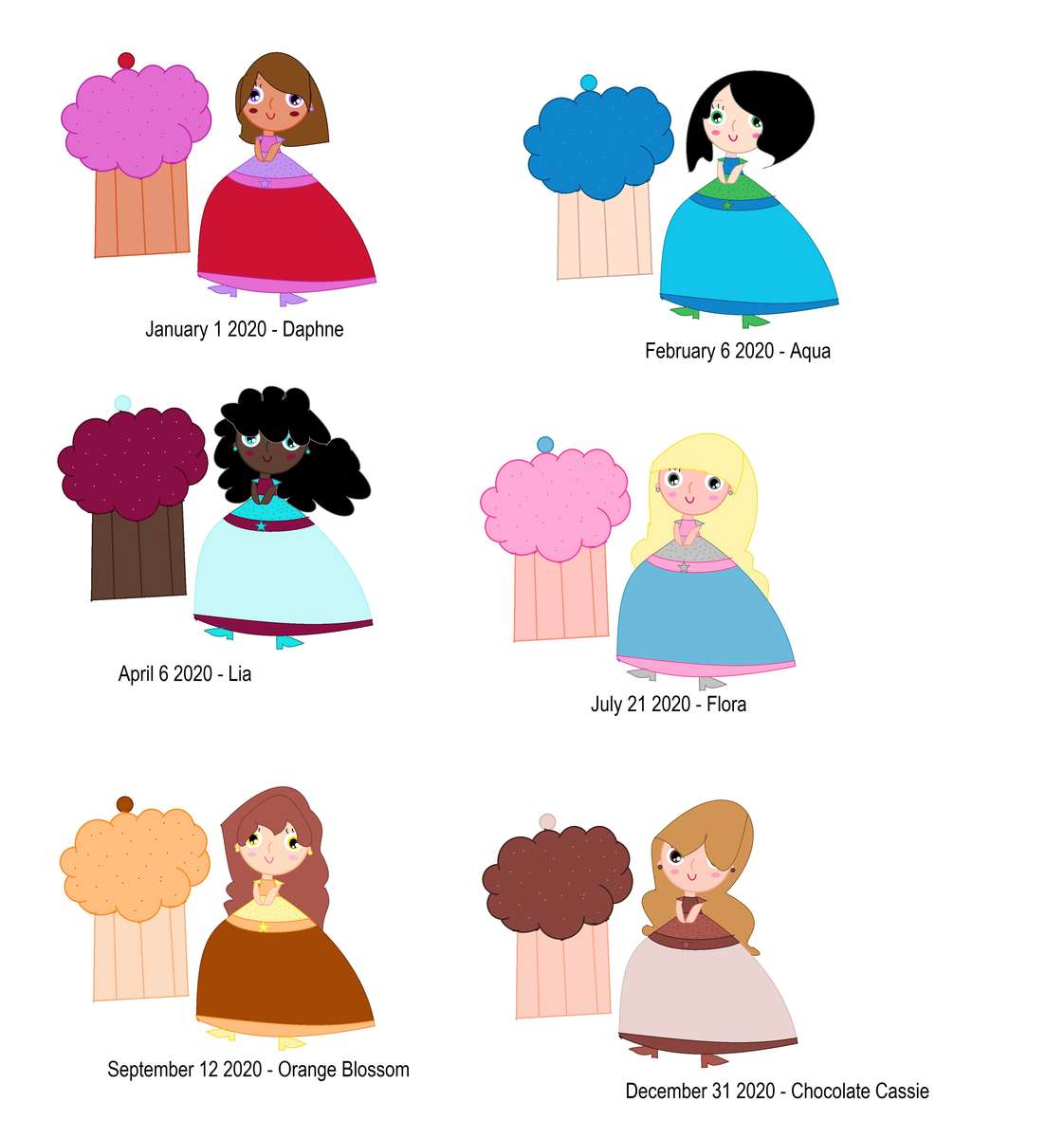 Cupcake Dolls Series 1 - 2020 YouLoveit Names puzzle online