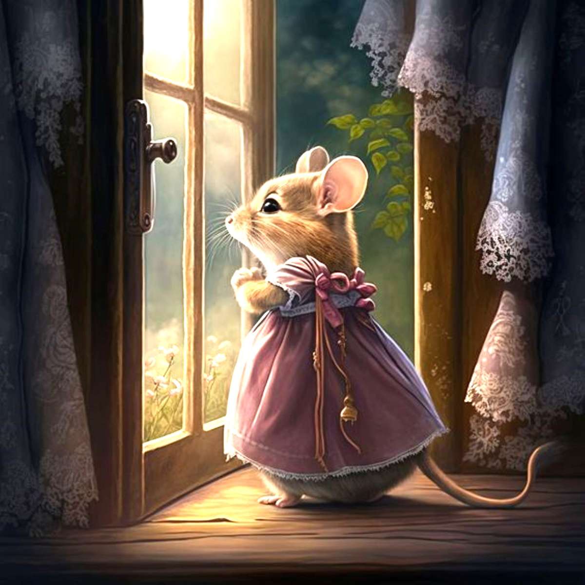 Madame Mouse czeka na wizytę puzzle online