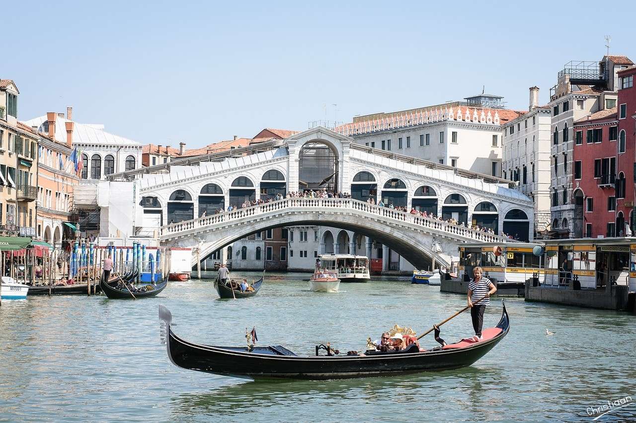 Wenecja, Canale Grande, most Rialto. puzzle online