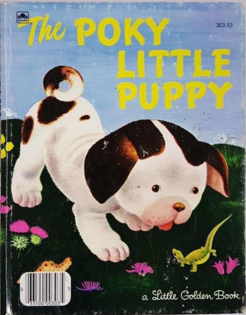 Poky Little Puppy widzi salamandrę. puzzle online