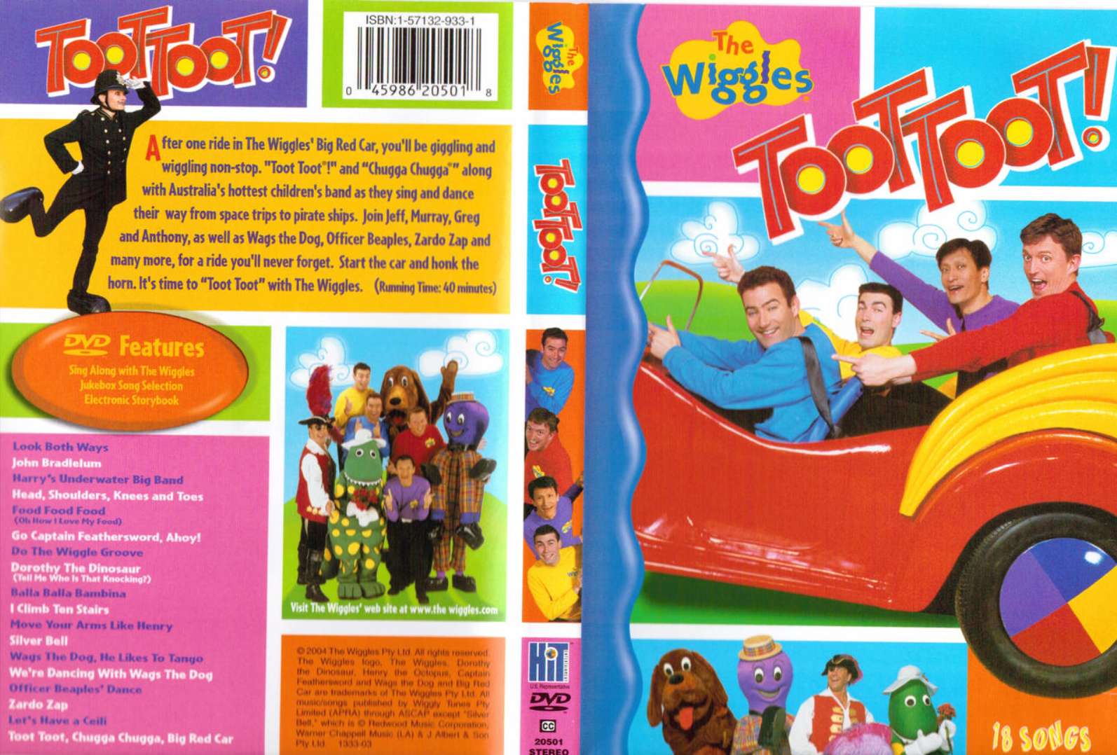 Toot Toot DVD 1998 The Wiggles Hit Entertainment puzzle online